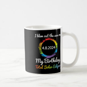 Sonne am 4. 8. 24. Geburtstag total Solar Kaffeetasse