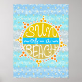 Sonne am Niedlichen Pun Summer Seaside Poster (Vorne)