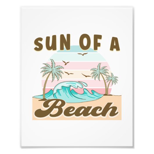 Sonne am Strand Fotodruck (Vorne)