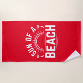 Sonne am Strand Strandtuch (Vorderseite)