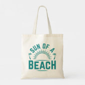 Sonne am Strand Tragetasche (Rückseite)