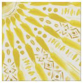 SONNE-ANBETUNG Gelb-Mandala Stoff (Nahaufnahme)