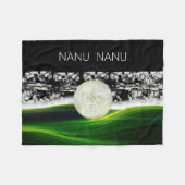 SONNE AUF DEM MUND FLEECEDECKE (Vorderseite (Horizontal))