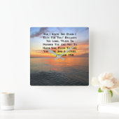 SONNE AUF DEN OZEANPHILIPPIANEN 4:13 SKRIPTURE QUADRATISCHE WANDUHR (Zuhause)