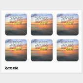 SONNE AUF DEN OZEANPHILIPPIANEN 4:13 SKRIPTURE QUADRATISCHER AUFKLEBER (Blatt)