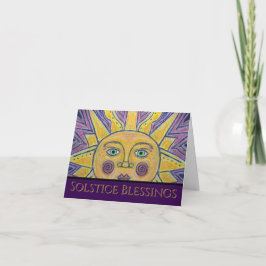 Sonne auf verschneiten Tag geklappte Grußkarte Karte