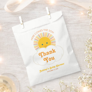 Sonne Baby Shower Hier kommt der Sohn Danke Wolke Geschenktütchen