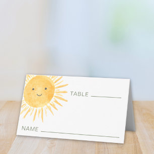 Sonne Baby Shower Platzkarte