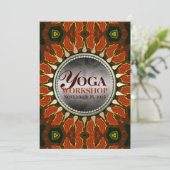 Sonne Batik Erde Yoga Workshop Einladung (Stehend Vorderseite)