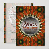 Sonne Batik Erde Yoga Workshop Einladung (Vorne/Hinten)