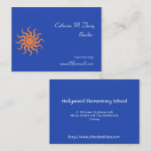 Sonne, blau visitenkarte (Vorne/Hinten)