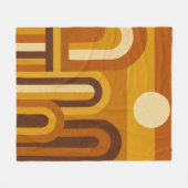 Sonne & Bögen Mid-Century-Modern geometrisches Des Fleecedecke (Vorderseite (Horizontal))