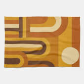 Sonne & Bögen Mid-Century-Modern geometrisches Des Geschirrtuch (Horizontal)