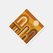 Sonne & Bögen Mid-Century-Modern geometrisches Des Serviette (Ecke)