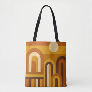 Sonne & Bögen Mid-Century-Modern geometrisches Des Tasche