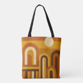 Sonne & Bögen Mid-Century-Modern geometrisches Des Tasche (Rückseite)