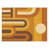 Sonne & Bögen Mid-Century-Modern geometrisches Des Tischdecke (Vorderseite (Horizontal))