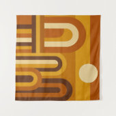 Sonne & Bögen Mid-Century-Modern geometrisches Des Wandteppich (Vorderseite (Horizontal))