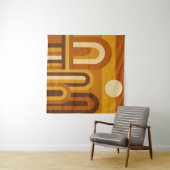 Sonne & Bögen Mid-Century-Modern geometrisches Des Wandteppich (Beispiel (Horizontal))