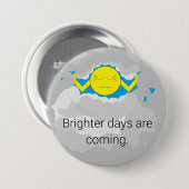 Sonne bricht durch Sturmwolken: Button (Vorne & Hinten)