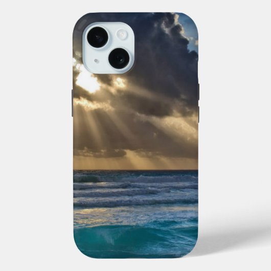Sonne bricht durch Wolken über Meer Case-Mate iPhone Hülle (Rückseite)