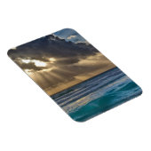 Sonne bricht durch Wolken über Meer Magnet (Rechte Seite)