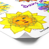 Sonne der Spaß (lila) Poster (Ecke)