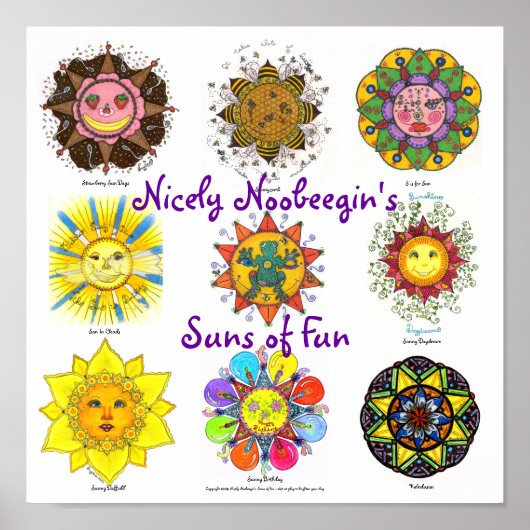 Sonne der Spaß (lila) Poster (Vorne)