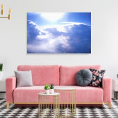 Sonne, die durch Wolken strahlt Leinwanddruck (Insitu (Wohnzimmer))