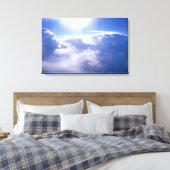 Sonne, die durch Wolken strahlt Leinwanddruck (Insitu (Schlafzimmer))