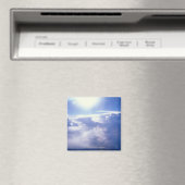 Sonne, die durch Wolken strahlt Magnet (In Situ (Geschirrspüler))