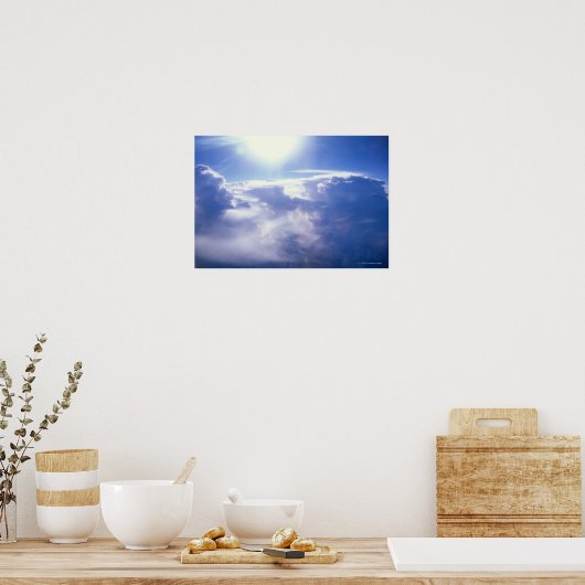 Sonne, die durch Wolken strahlt Poster (Küche)