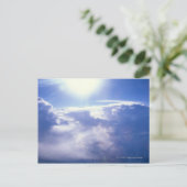 Sonne, die durch Wolken strahlt Postkarte (Stehend Vorderseite)