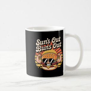 Sonne Draußen Po Draußen Lustiger Burger Bbq Fitne Kaffeetasse