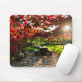 Sonne durch Herbstblätter, Kroatien Mousepad (Mit Mouse)