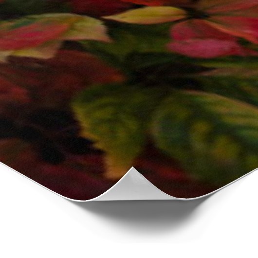 Sonne durch Herbstblätter, Kroatien Poster (Ecke)