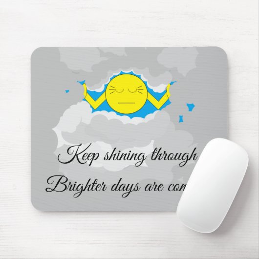 Sonne durch Sturmwolken strömen: Mousepad (Mit Mouse)