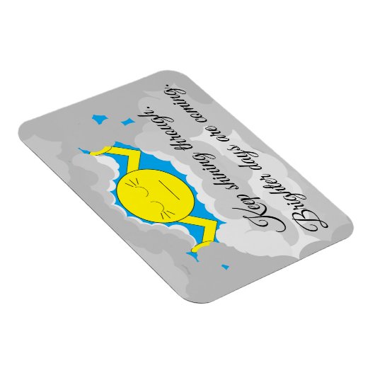 Sonne durchquert Sturmwolken Magnet (Rechte Seite)