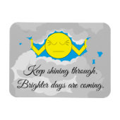 Sonne durchquert Sturmwolken Magnet (Horizontal)