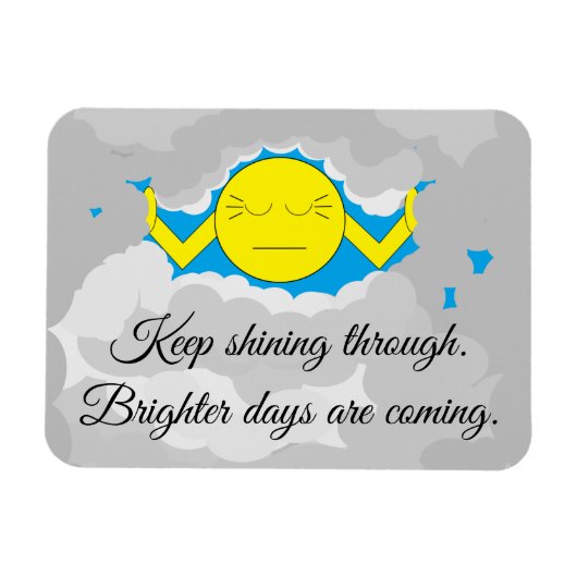 Sonne durchquert Sturmwolken Magnet (Horizontal)