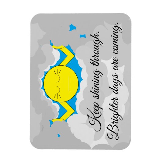 Sonne durchquert Sturmwolken Magnet (Vertikal)