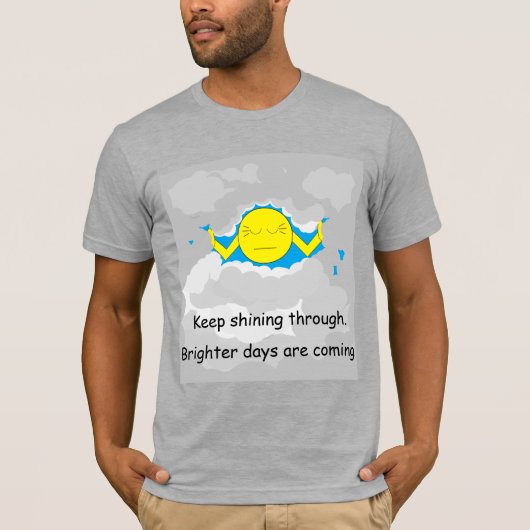 Sonne durchquert Sturmwolken T-Shirt (Vorderseite)