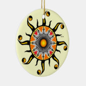 Sonne eines Korbes Keramik Ornament (Rechts)