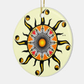 Sonne eines Korbes Keramik Ornament (Links)