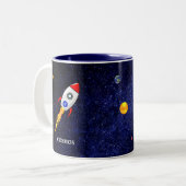 Sonne, Erde und Himmel auf der Galaxie Zweifarbige Tasse (Vorderseite Links)