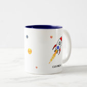 Sonne, Erde und Himmel in Weiß Zweifarbige Tasse (VorderseiteRechts)