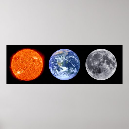 Sonne, Erde und Mond Poster (Vorne)
