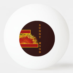 Sonne Explosion gelb orange braun abstrakt kundens Tischtennisball