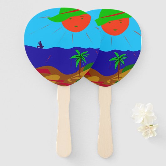 Sonne Fächer (Vorne und Hinten)