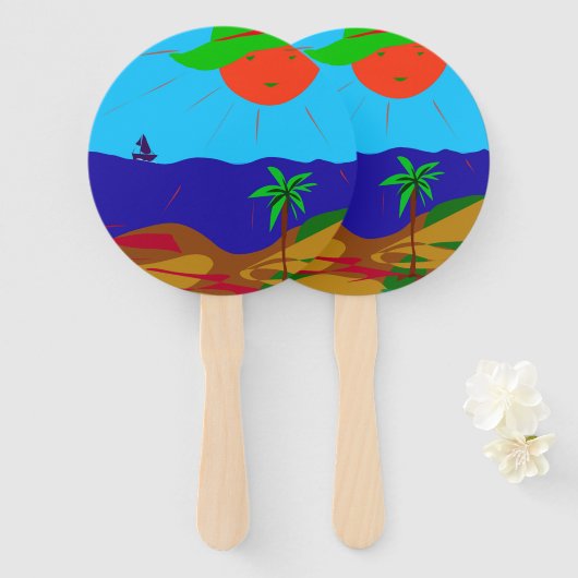 Sonne Fächer (Vorne und Hinten)